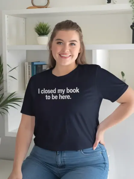 Introvert Book Shirt – Minimalist Dry Humor Tee for Readers - Image 9