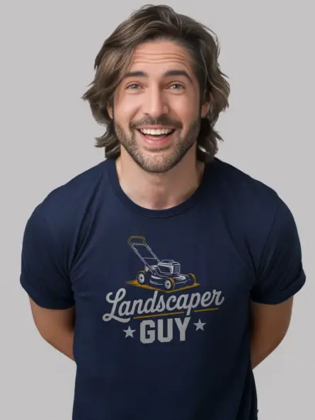 Lawn Mower Dad Shirt – Vintage Landscaper Guy Graphic Tee for Men - Image 8