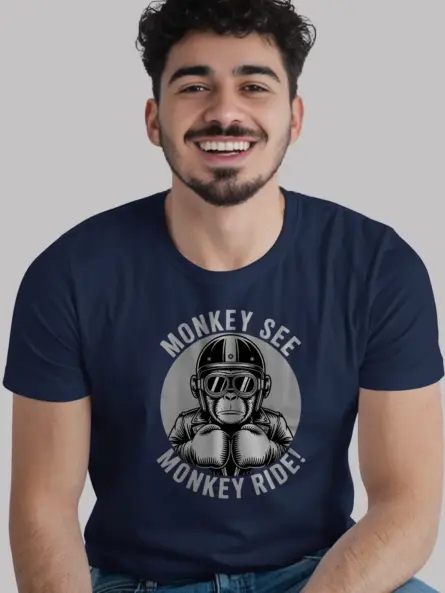 Powerful Monkey Biker T-Shirt – Ride Wild in Gritty Style - Image 9