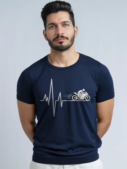 Heartbeat of a Rider – Motorcycle Heartbeat Shirt for Bikers & Nurses - Image 9