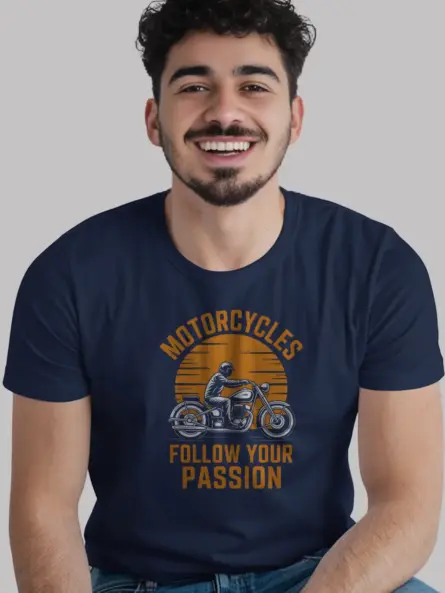 Epic Motorcycle Passion T-Shirt – Vintage Sunset Biker Design - Image 9
