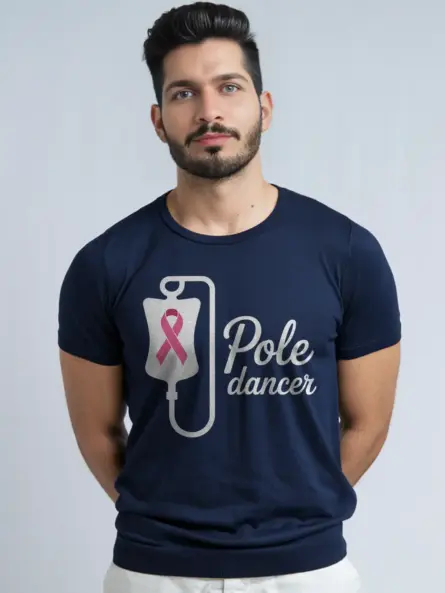 Pole Dancer Cancer Shirt – Funny IV Pink Ribbon Awareness Tee - Image 9