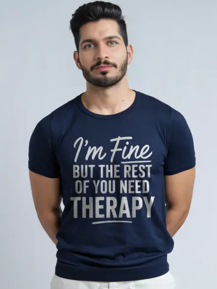 Navy shirt – sarcastic therapy t-shirt
