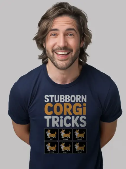Stubborn Corgi Tricks T Shirt for Dog Lovers and Meme Fans - Image 6