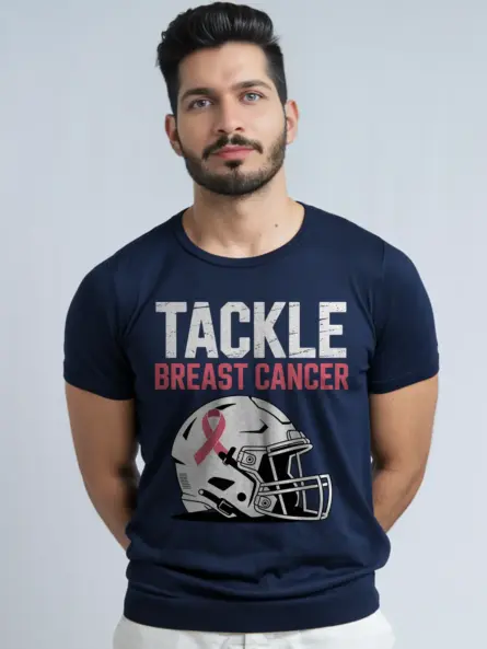 Tackle Breast Cancer Shirt – Bold Vintage Football Power Tee - Image 9