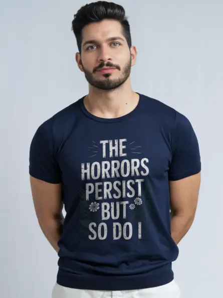 Gothic Botanical Dandelion T-Shirt The Horrors Persist But So I Do - Image 9