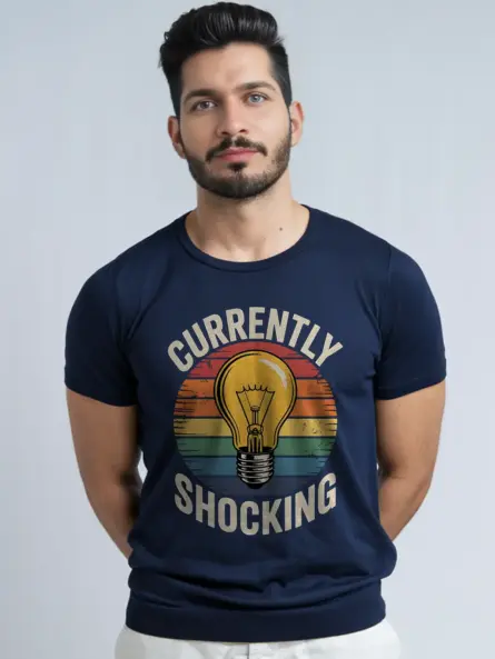 Vintage Electrician Light Bulb T-Shirt - Image 9