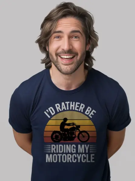 Vintage Motorcycle T-Shirt – Retro Sunset Rider Graphic Tee - Image 9