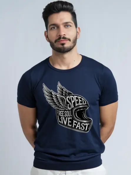 Legendary Winged Motorcycle Helmet T-Shirt – Live Fast Free Soul - Image 9