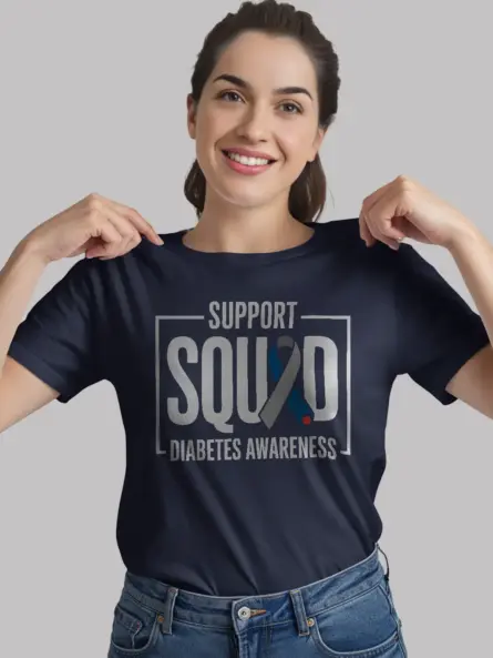 Support Squad Diabetes Shirt – Powerful Awareness Ribbon Tee - Image 12
