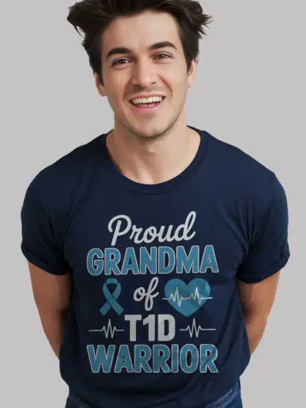T1D Grandma Shirt – Proud Diabetes Warrior Support Tee for Grandmothers - Image 12