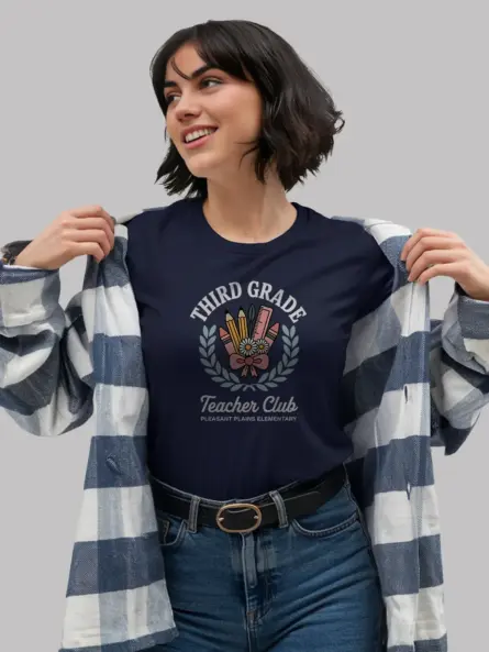 Third Grade Teacher Shirt – Vintage School Club Spirit Tee - Image 9