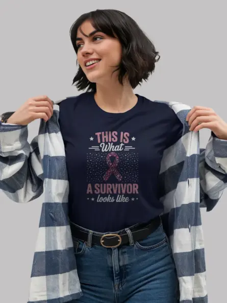 Empowering Breast Cancer Survivor Shirt – “This Is What a Survivor Looks Like” Tee - Image 9