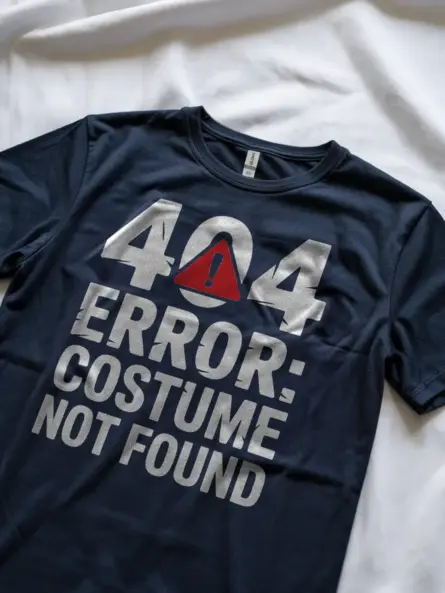 navy Lifestyle – Navy 404 Error Costume Not Found T-Shirt for Tech Lovers