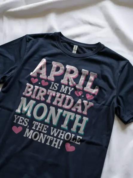 April Is My Birthday Month Shirt – Bold & Funny Celebration Tee - Image 2