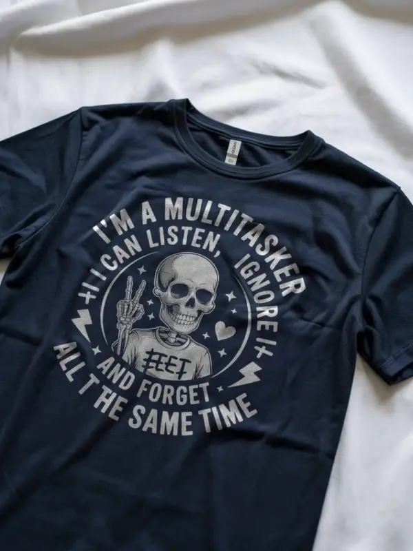 Navy Lifestyle – Multitasker Tee for Gen Z & Millennials – multitasker skeleton t-shirt