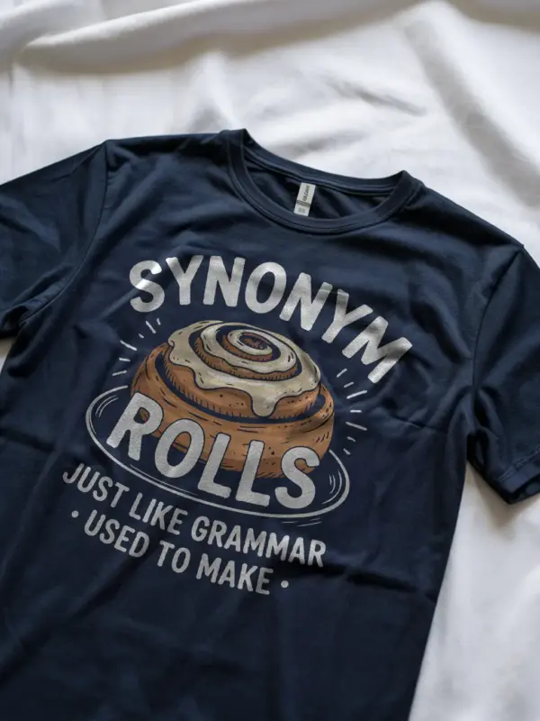 Navy lifestyle grammar joke tee funny synonym rolls t-shirt