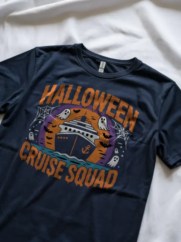 Navy Halloween Cruise Shirt on Family – halloween cruise group outfit