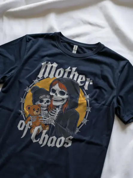 Mother of Chaos Gothic Mom Skeleton T-Shirt - Image 8