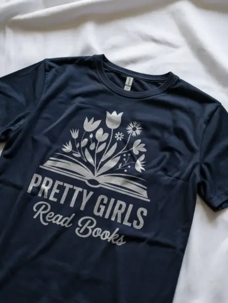 Pretty Girls Read Books T-Shirt – Feminine & Bold - Image 9