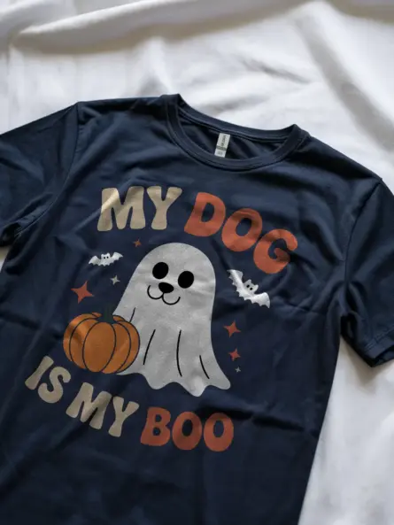 My Dog Is My Boo Halloween Ghost Dog T-Shirt - Image 8