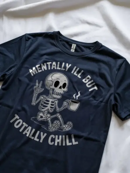 navy-lifestyle-mentally-ill-but-totally-chill-funny-mental-health-coffee-t-shirt