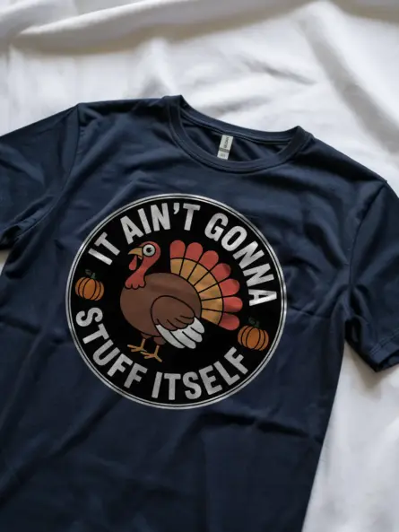 Ain’t Gonna Stuff Itself Shirt – Bold and Funny Turkey Tee - Image 8