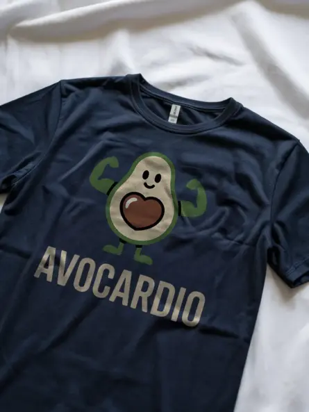 Funny Avocado Gym Shirt – Avocardio Fitness Tee for Plant-Based Gains - Image 8