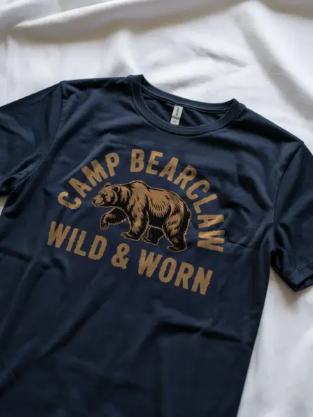 Rustic Bear Camping T Shirt – Vintage Outdoor Adventure Tee - Image 8