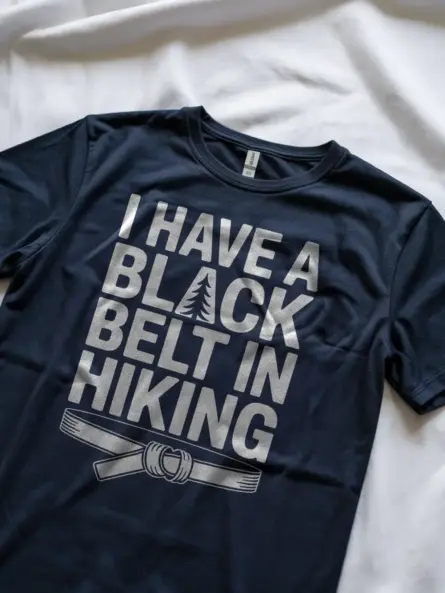 Black Belt in Hiking Shirt – Bold Graphic Tee for Trail Ninjas - Image 8
