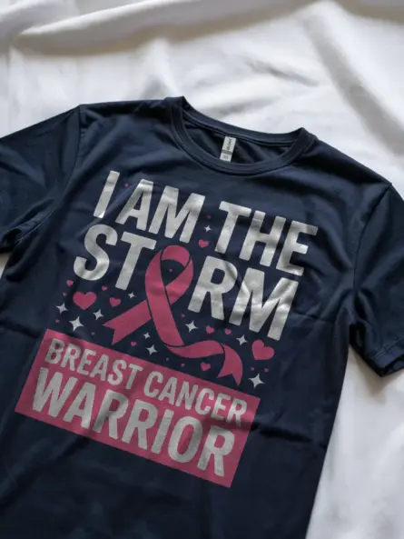 Empowering Breast Cancer Warrior Shirt – I Am The Storm Tee for Survivors - Image 9
