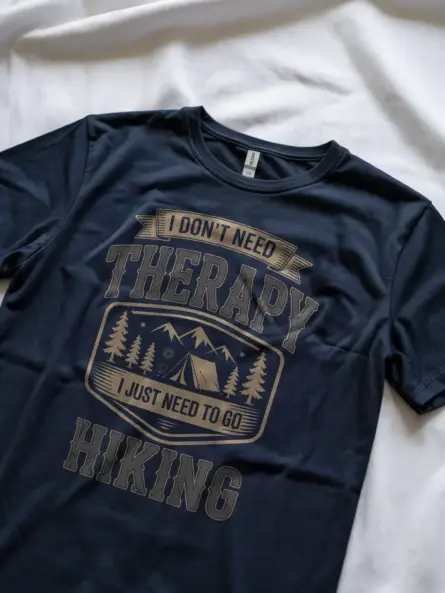 Vintage Camping Therapy Shirt – Funny Outdoors Hiking Tee - Image 8