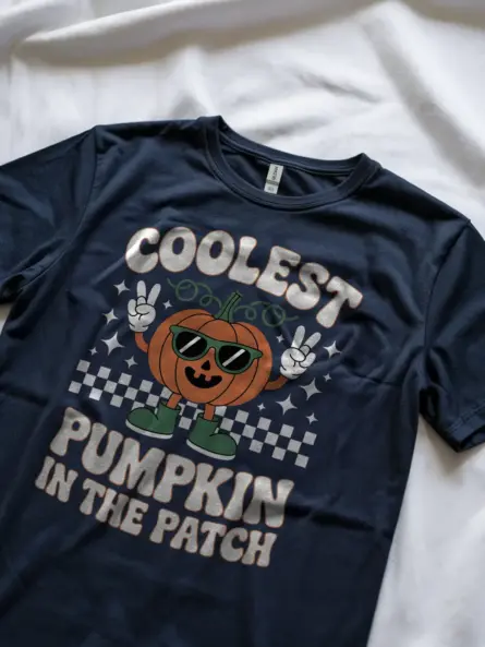 Coolest Pumpkin in the Patch Shirt – Retro Halloween Cartoon Tee - Image 8