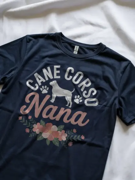 Adorable Dog Nana Shirt – Floral Cane Corso Grandma Tee - Image 8