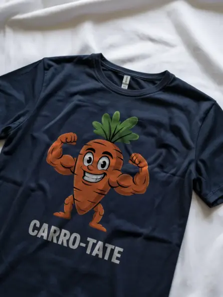 Funny Carrot T Shirt for Gym Lovers – Bold Meme Design Tee - Image 9