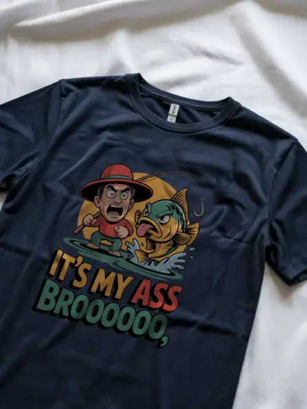 Funny Fishing Shirt – Bold Cartoon Meme Tee for Anglers with Humor - Image 8