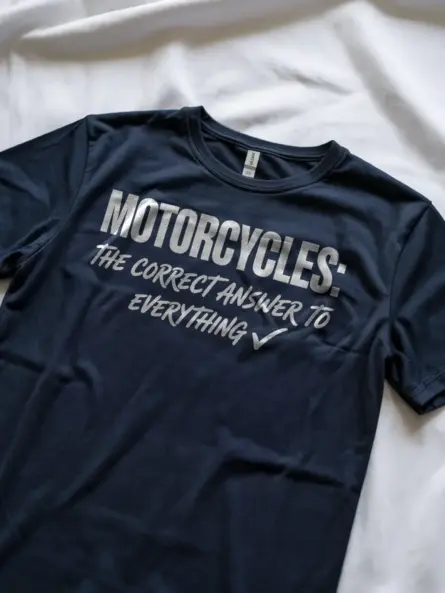Motorcycles Answer It All – Funny Motorcycle t-Shirt for Riders - Image 8