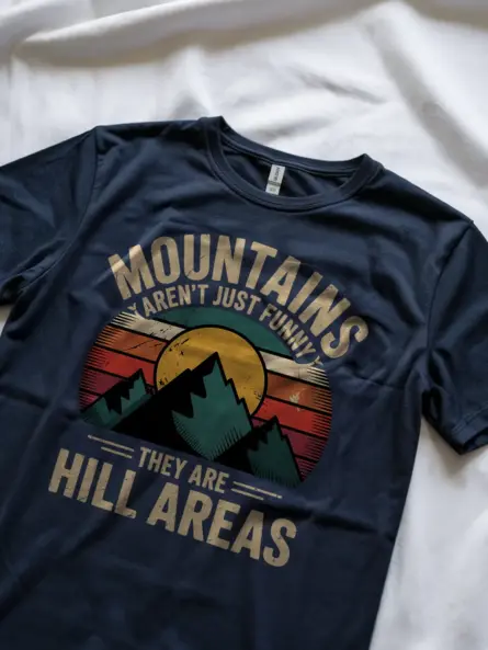 Funny Mountain Pun T-Shirt – Hill Areas Retro Hiking Tee - Image 8