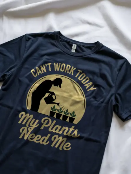 Funny Plant Lover T Shirt – Can’t Work Today My Plants Need Me Tee - Image 8