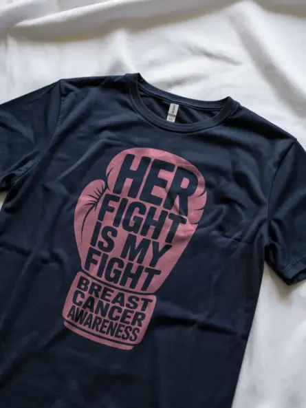 Bold & Powerful Her Fight Is My Fight Shirt – Breast Cancer Awareness Tee - Image 9