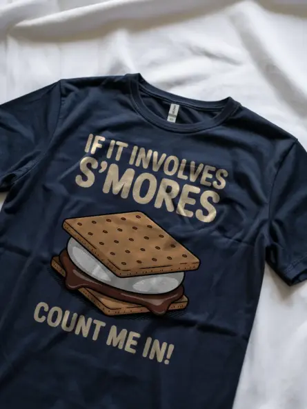 If It Involves S'Mores Count Me In T-Shirt - Image 8
