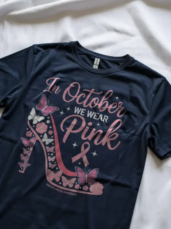 Navy Lifestyle – Fashionable Awareness Attendee – in october we wear pink shirt