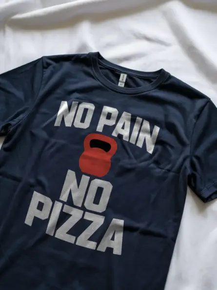 No Pain No Pizza Kettlebell T-Shirt – Bold Gym Motivation Tee - Image 8