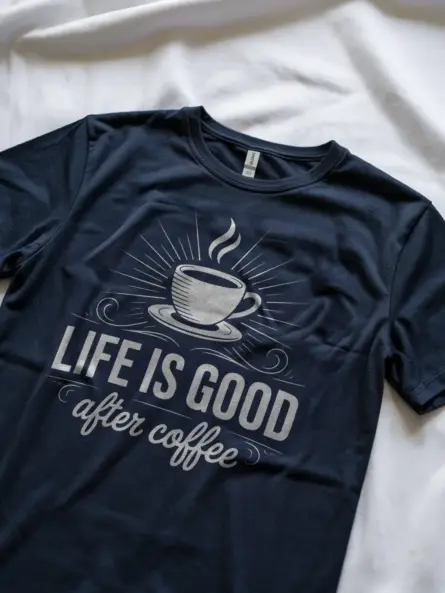 Minimalist Coffee Lover T-Shirt – Life Is Good After Coffee - Image 8