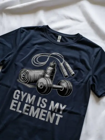 Bold Minimalist Gym Shirt – “Gym Is My Element” Fitness Tee for Motivated Athletes - Image 8