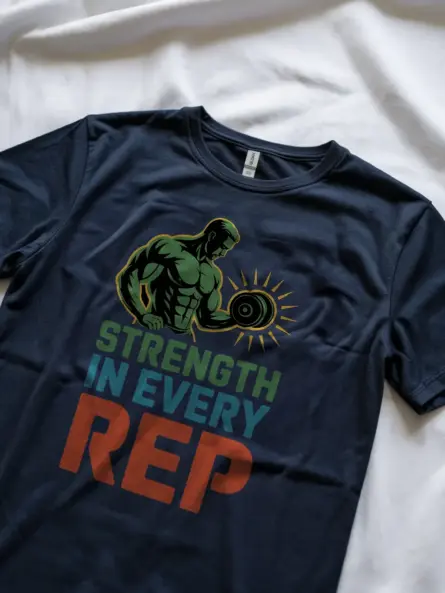 Powerful Motivational Gym Shirt – Strength in Every Rep Tee for Lifters - Image 8
