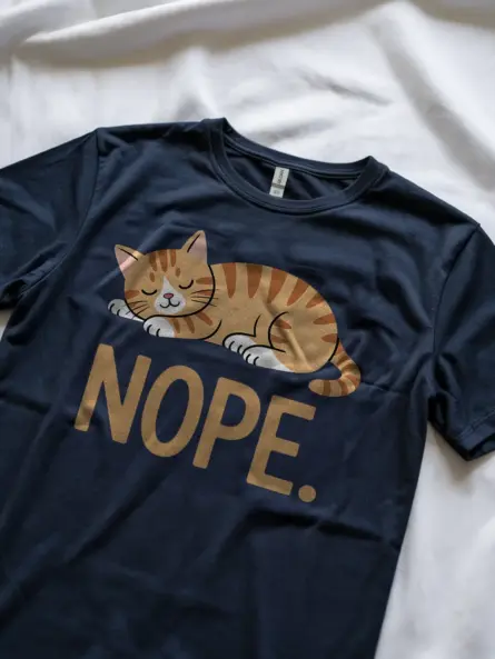 Not Today Cat Shirt – Funny Lazy Orange Tabby Graphic Tee - Image 8