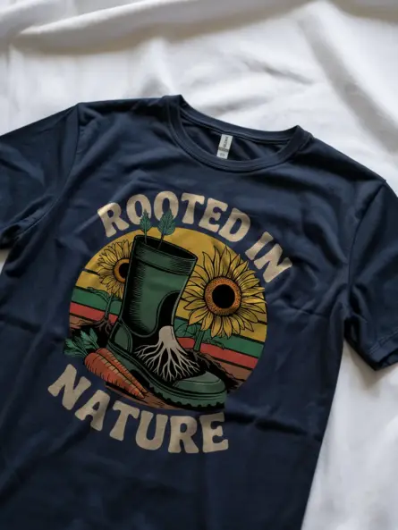 Rooted in Nature T-Shirt Vintage Gardening Tee - Image 8