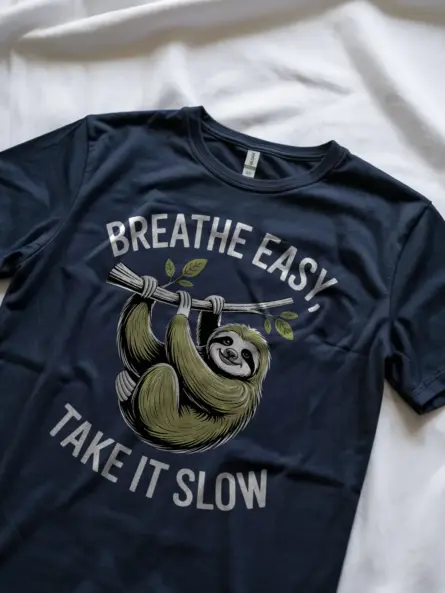 Sloth Relaxation Shirt – Calming Animal Tee for Mindful Living - Image 5