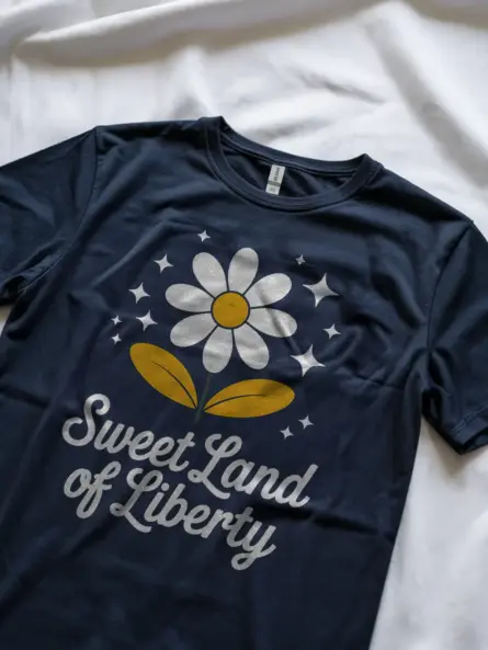 Sweet Land of Liberty T-Shirt with Daisy & Stars - Image 8